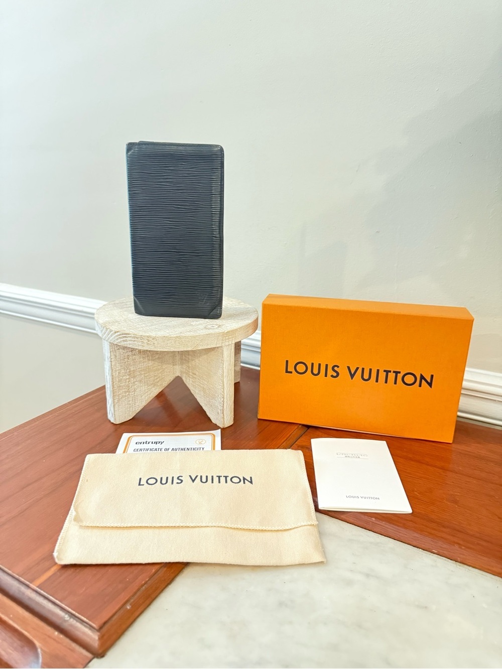 Sale! - Louis Vuitton Black Epi Long Wallet with COA/Box/Dust bag
